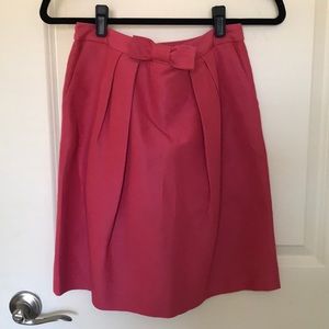 Talbots Petite Coral Knee Length skirt w/ bow.